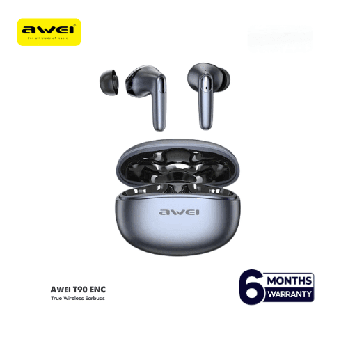 Awei T90 2 in 1 ENC Wireless Bluetooth Earbuds With Mic Noise Reduction Headphones_img_0
