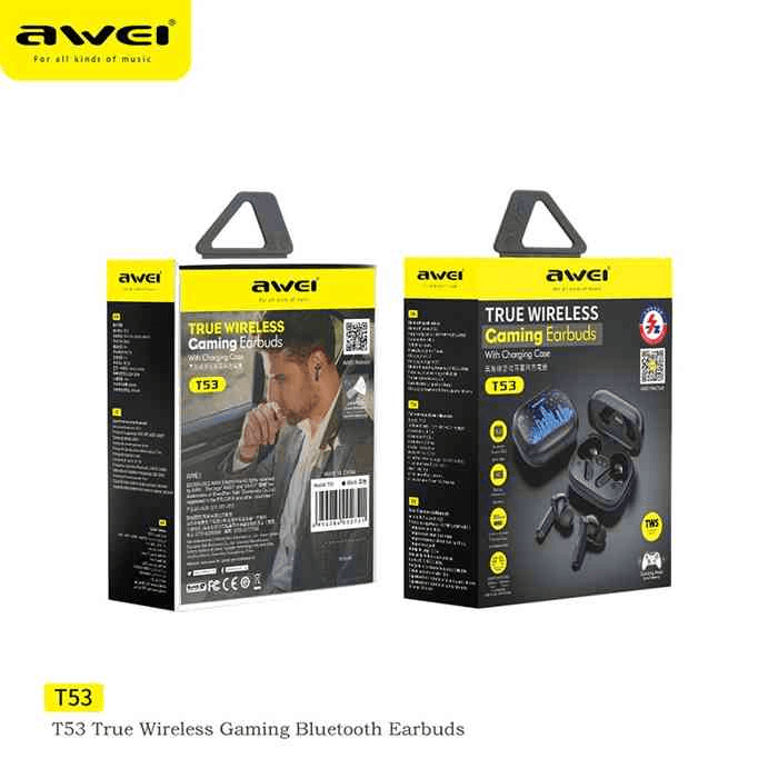 Awei T53 TWS Colorful Light Wireless Earbuds_img_3