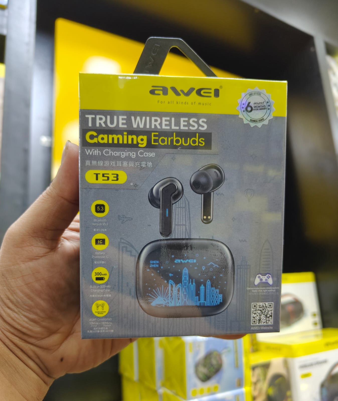 Awei T53 TWS Colorful Light Wireless Earbuds_img_1