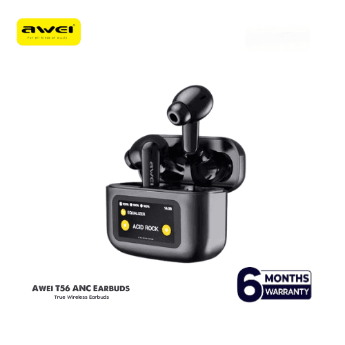 AWEI T56 ANC Earbuds With Screen Intelligent Interaction