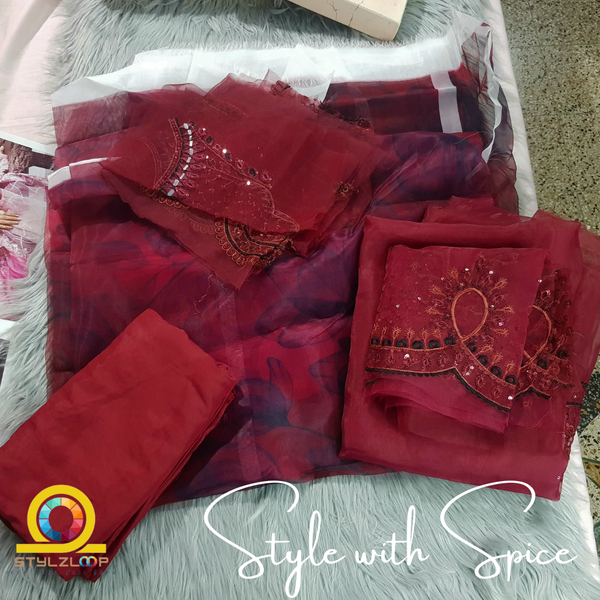 Nureh-5 | Festive | TUBEROSE (4 Piece) Imported from Pakistan - Image 3