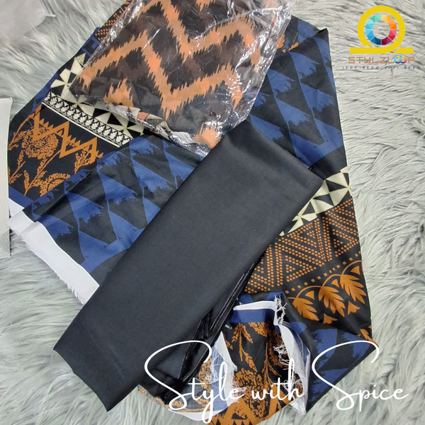 BLUE LAWN UNSTITCHED 3PC | J. LAWN - Image 3