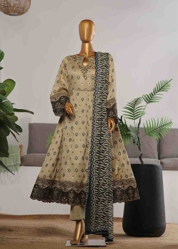 Bin Saeed Embroidered Frocks Jacquard Festive Collection - Image 1