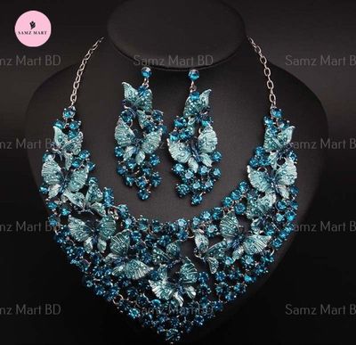 Luxury Butterfly Stone Necklace and Earring set_img_0