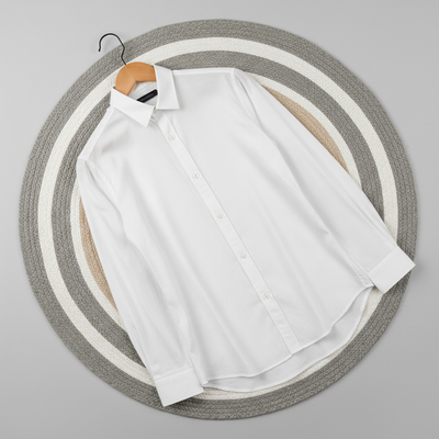 Micro stitch shirt- White (Premium)_img_0