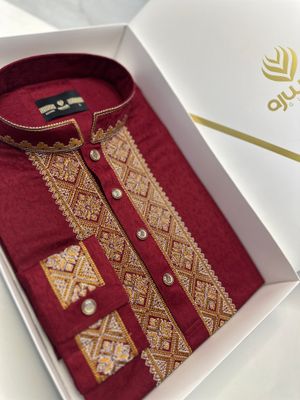 The Royal Maroon Embroidery Panjabi_img_2