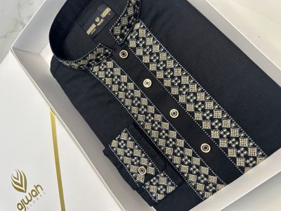 Black Regent Luxury Panjabi -A3B126_img_2