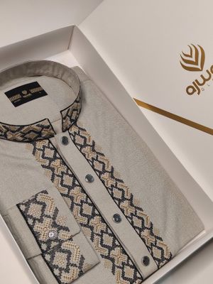 Ash Sand Majesty Luxury Panjabi -A3C120_img_2