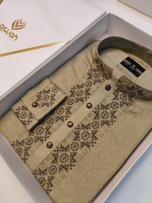 Sandstone Olive luxury Panjabi -A3O127_img_1