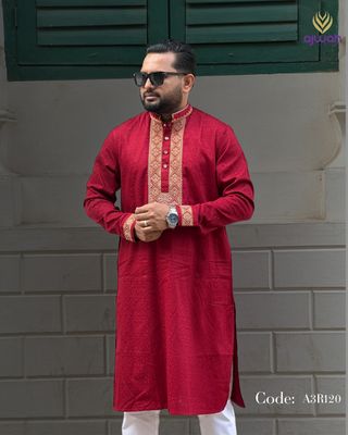 The Royal Maroon Embroidery Panjabi_img_1