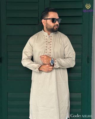 Regal Ash Embroidery Panjabi -A3L105_img_2