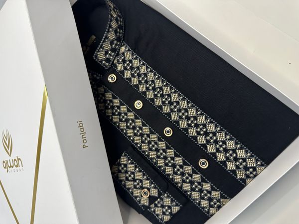 Black Regent Luxury Panjabi -A3B126