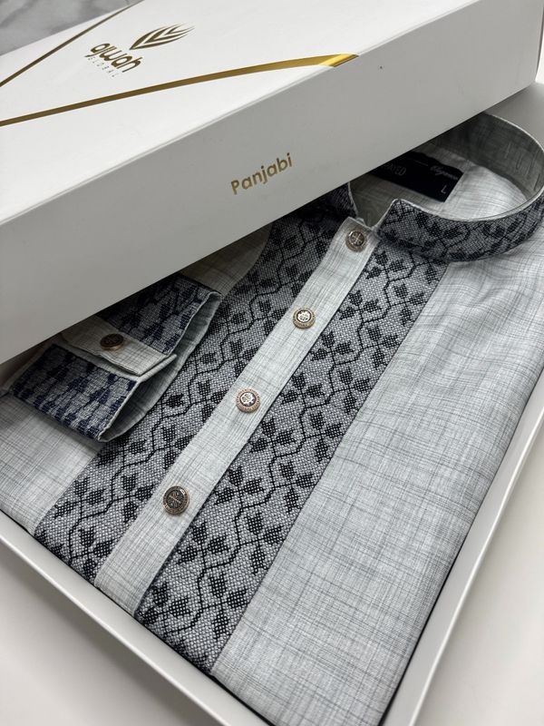 Ashen Royale Luxury Panjabi -A3A132