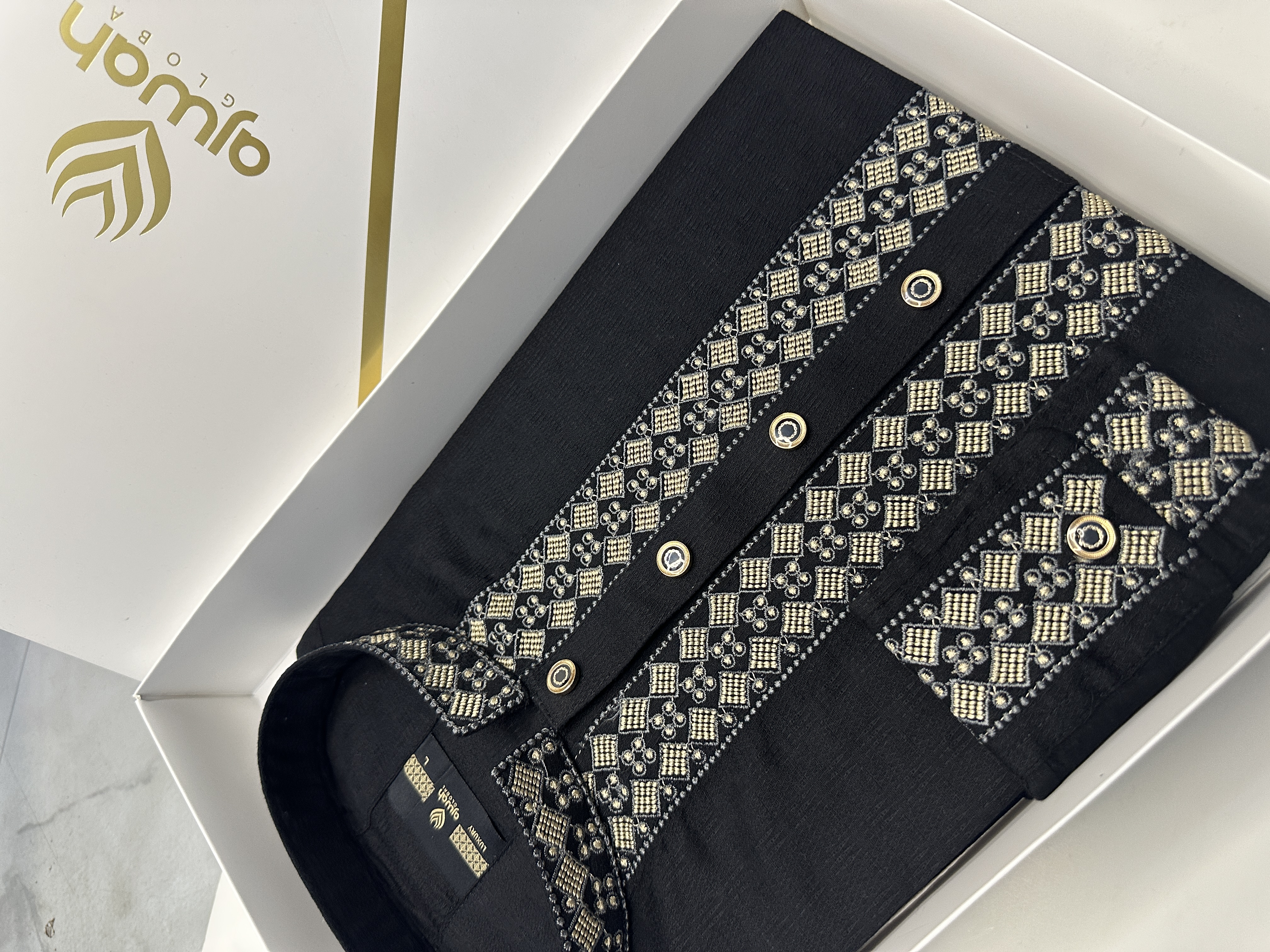 Black Regent Luxury Panjabi -A3B126_img_1