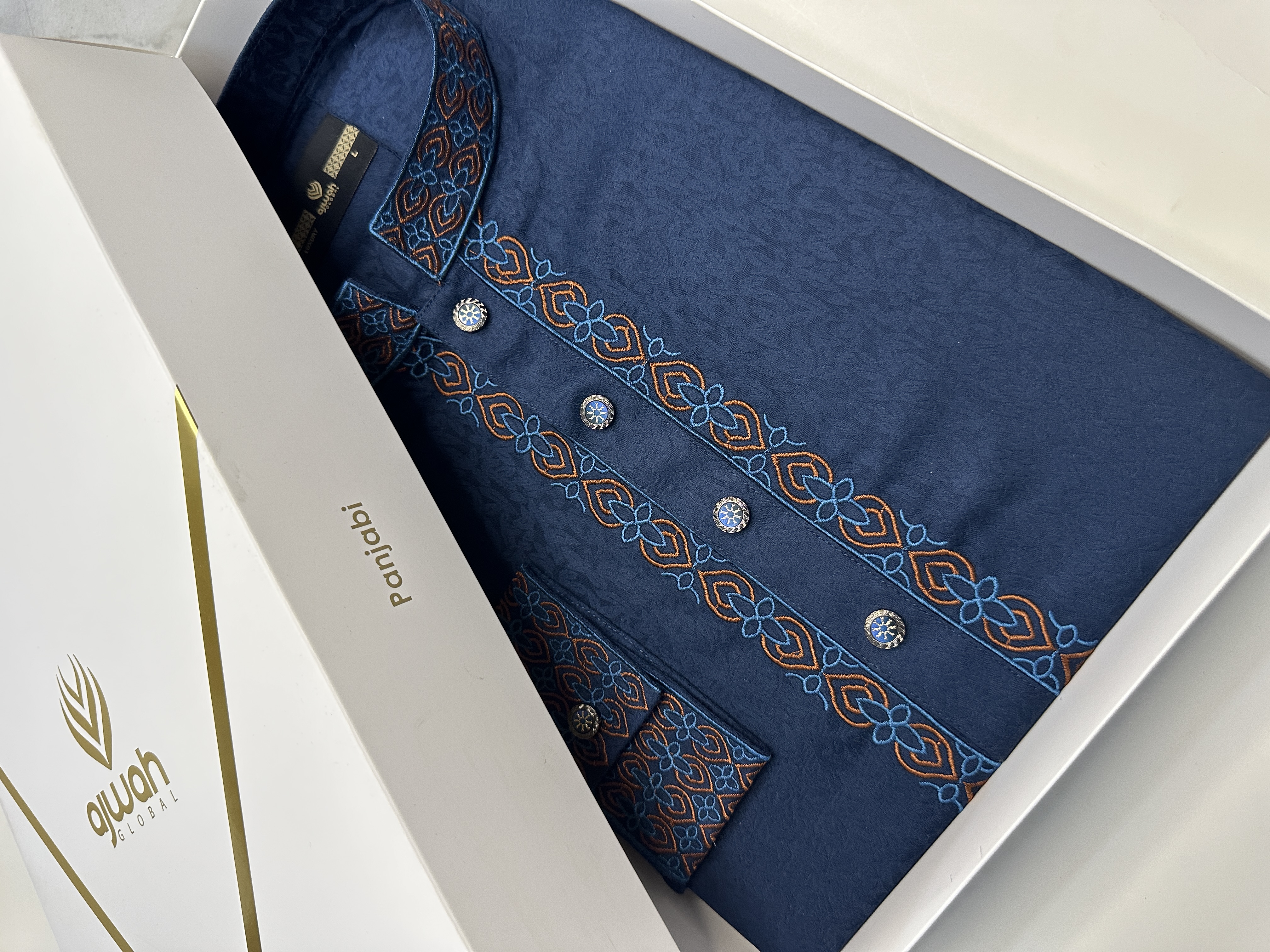 Ajwah Nawab Blue Panjabi -A3B125_img_0