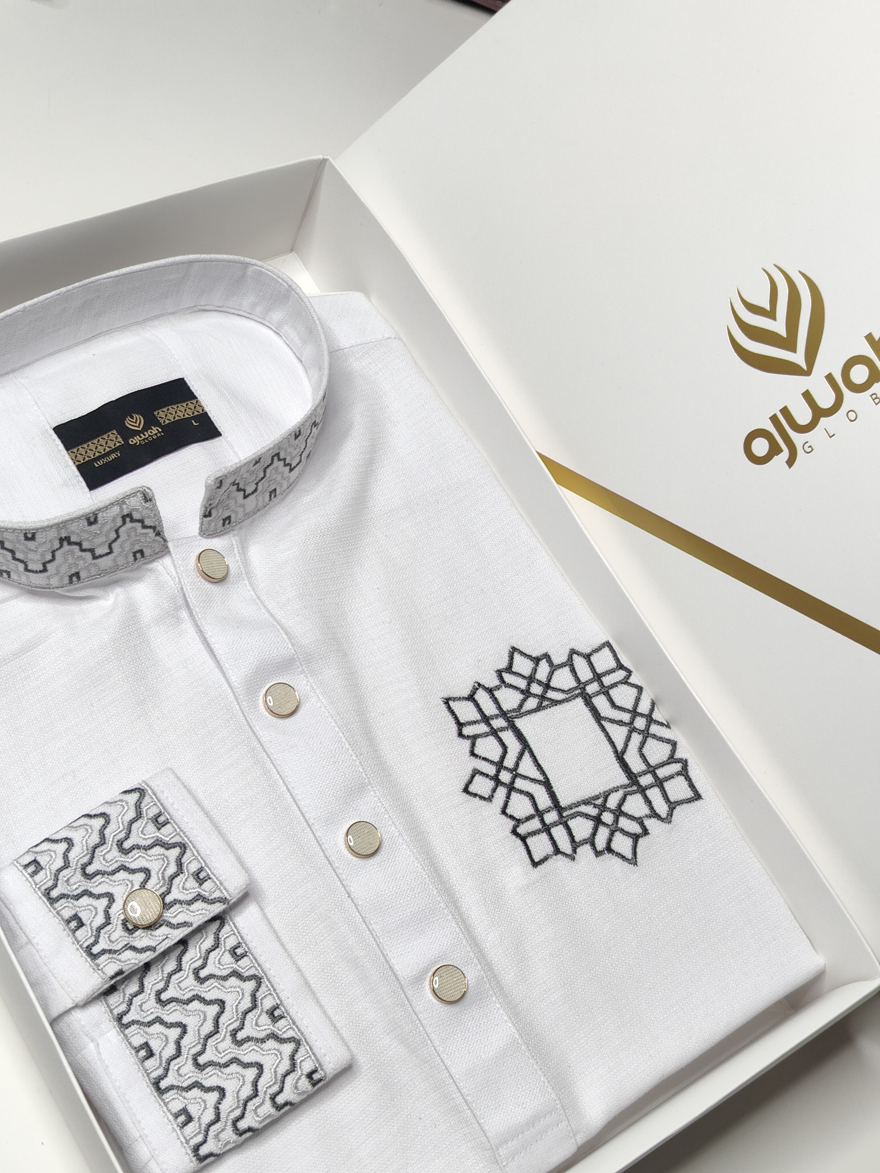 Ajwah Imperial White Panjabi- A3W116_img_0