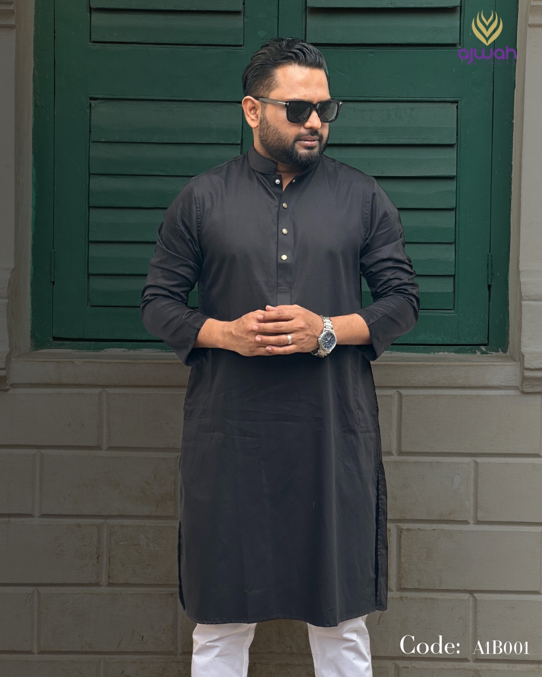 Ajwah Black Sovereign Panjabi -A1B001_img_1