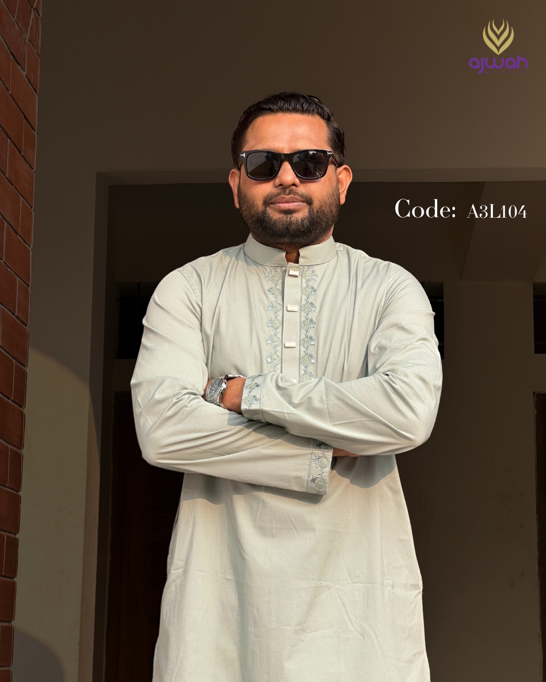 Royal Mint Embroidery Panjabi -A3L104_img_2