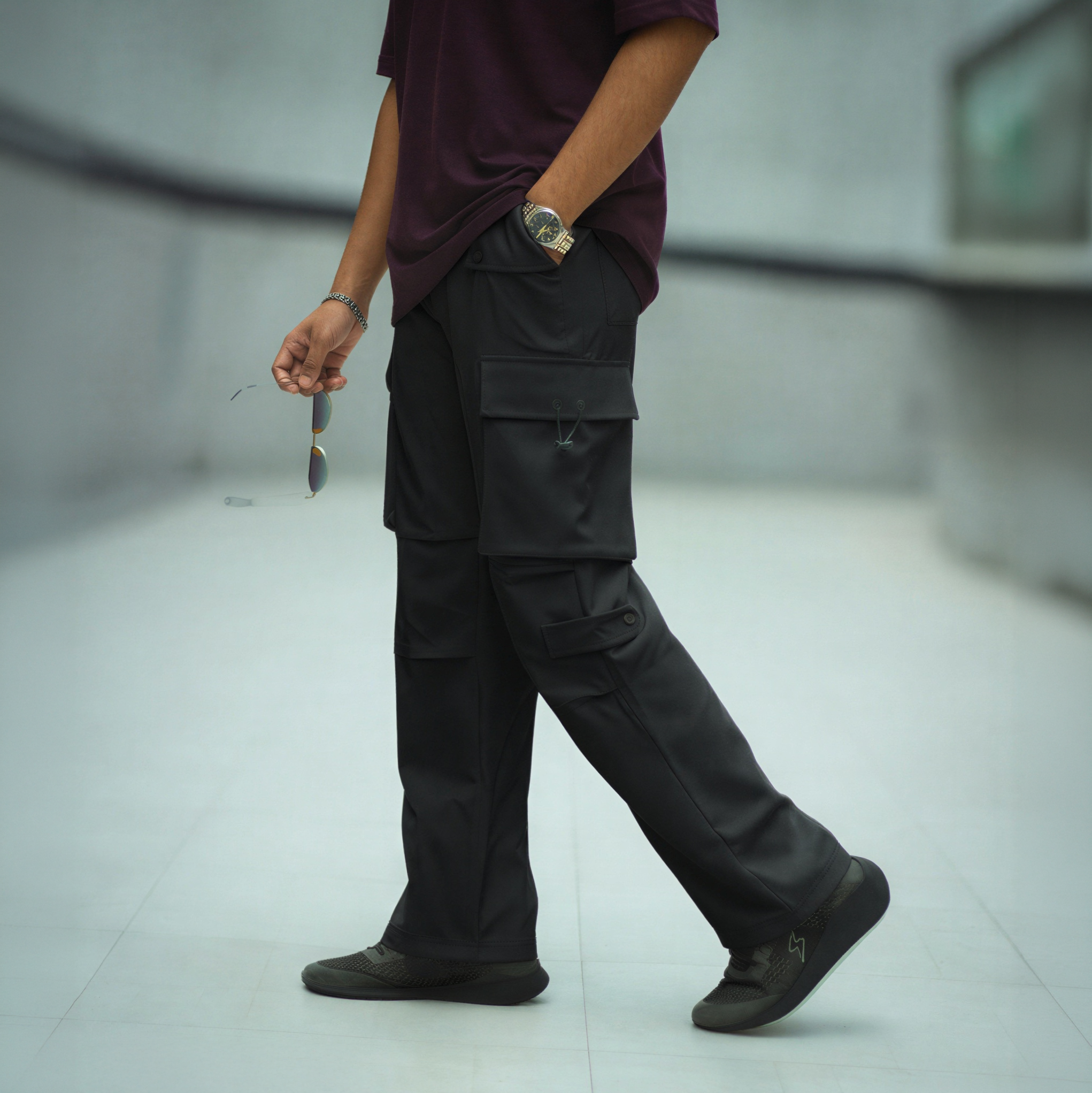 Premium Cargo pant (VIVID BLACK)_img_3