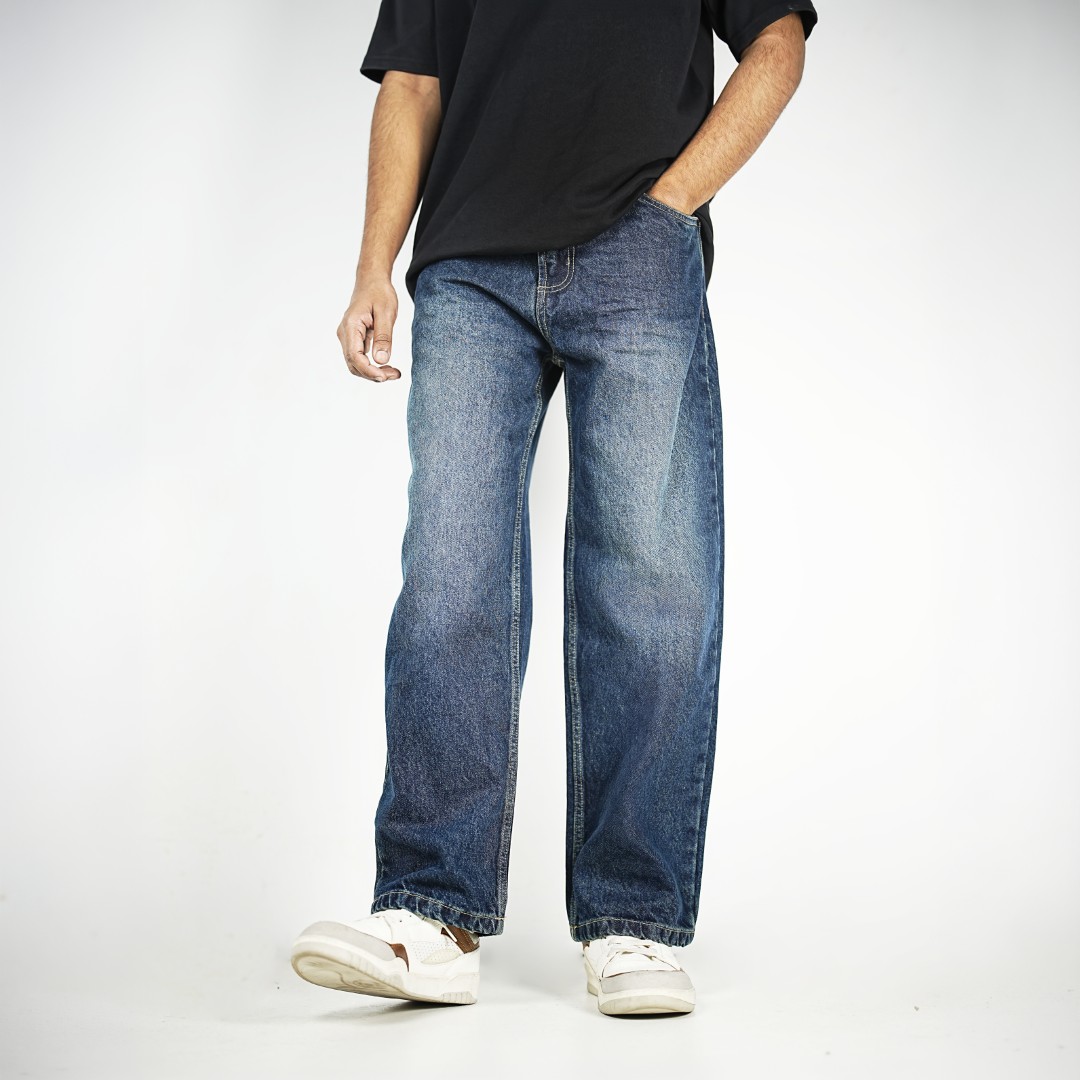 Prime Baggy Denim Pant (Azure Grain Blue)_img_1