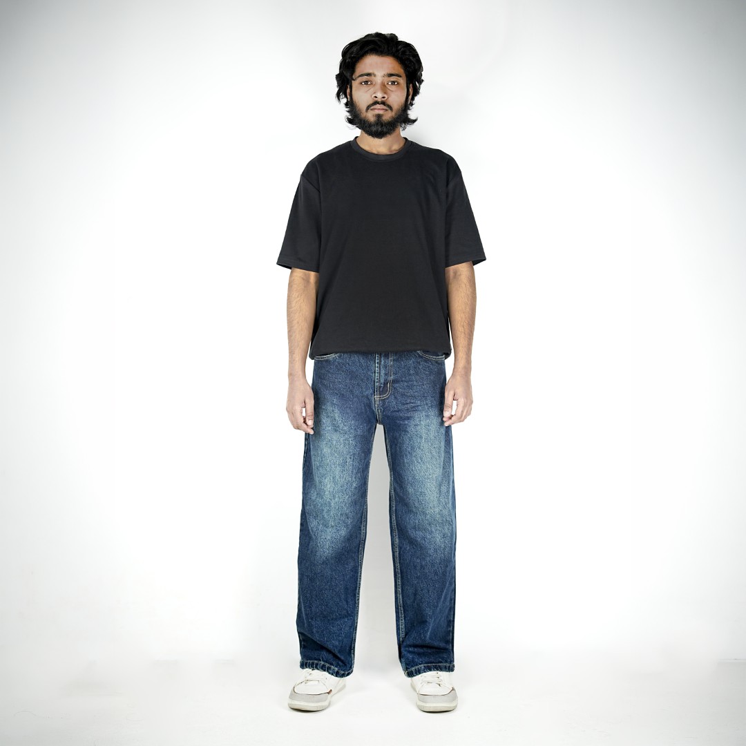 Prime Baggy Denim Pant (Azure Grain Blue)_img_2
