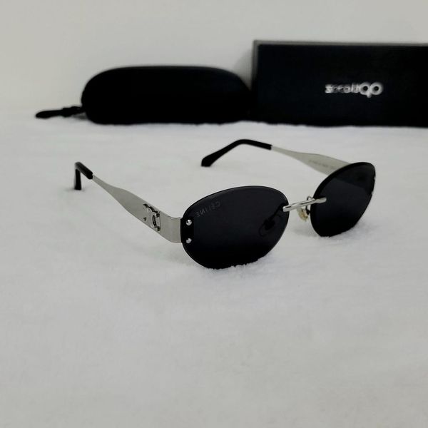 A - 132 Rimless Oval Sunglasses
