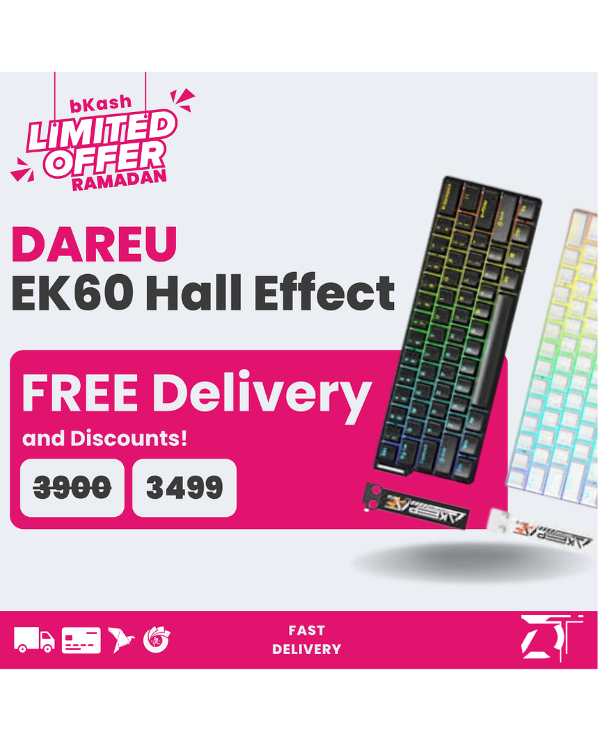 DAREU EK60 HE | 8000Hz | Hot Swappable | Rapid Trigger Mechanical Keyboard