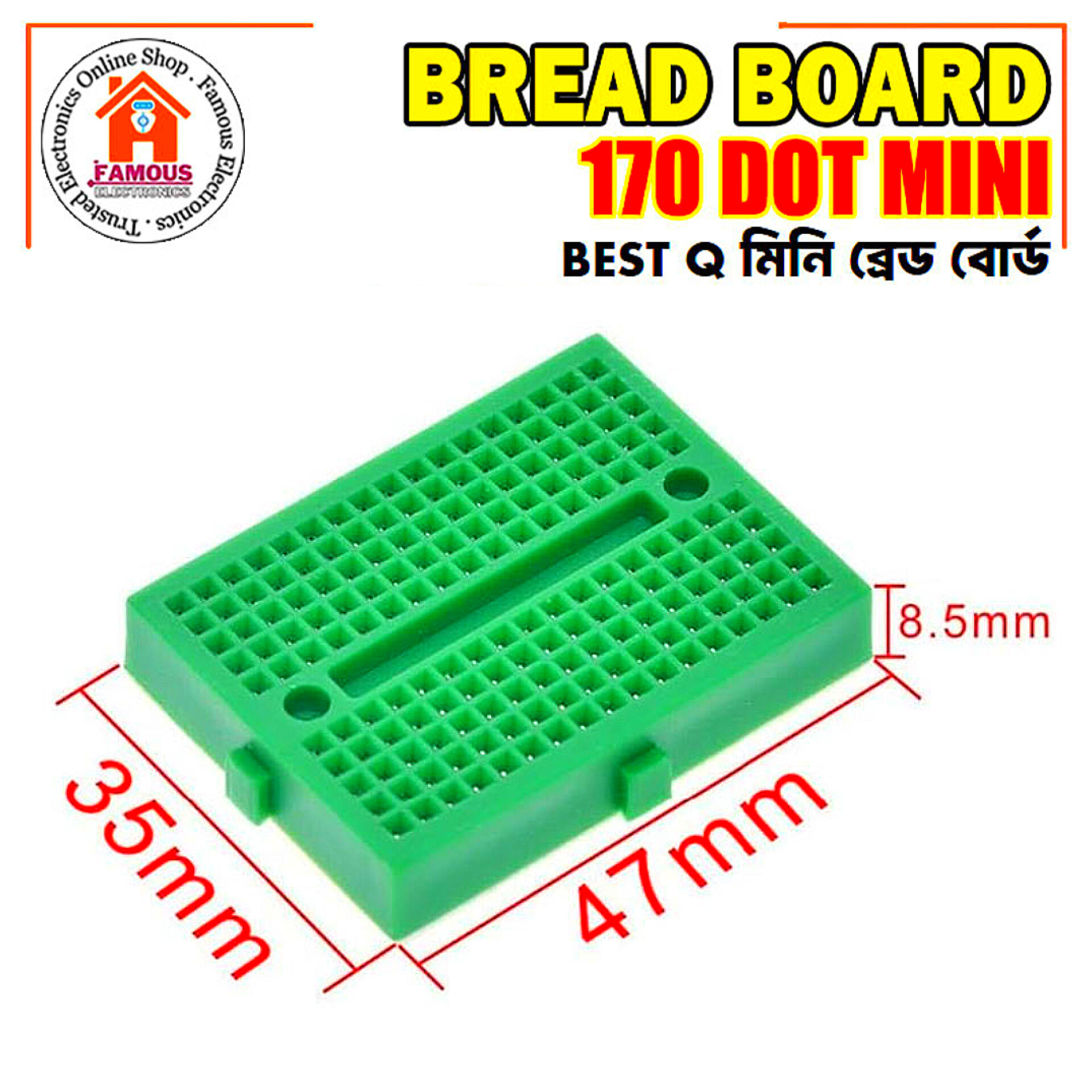1PCS Mini Breadboard Solderless SYB-170 PCB Circuit Board Test Board White Black Red Yellow Blue Green DIY Kit_img_2