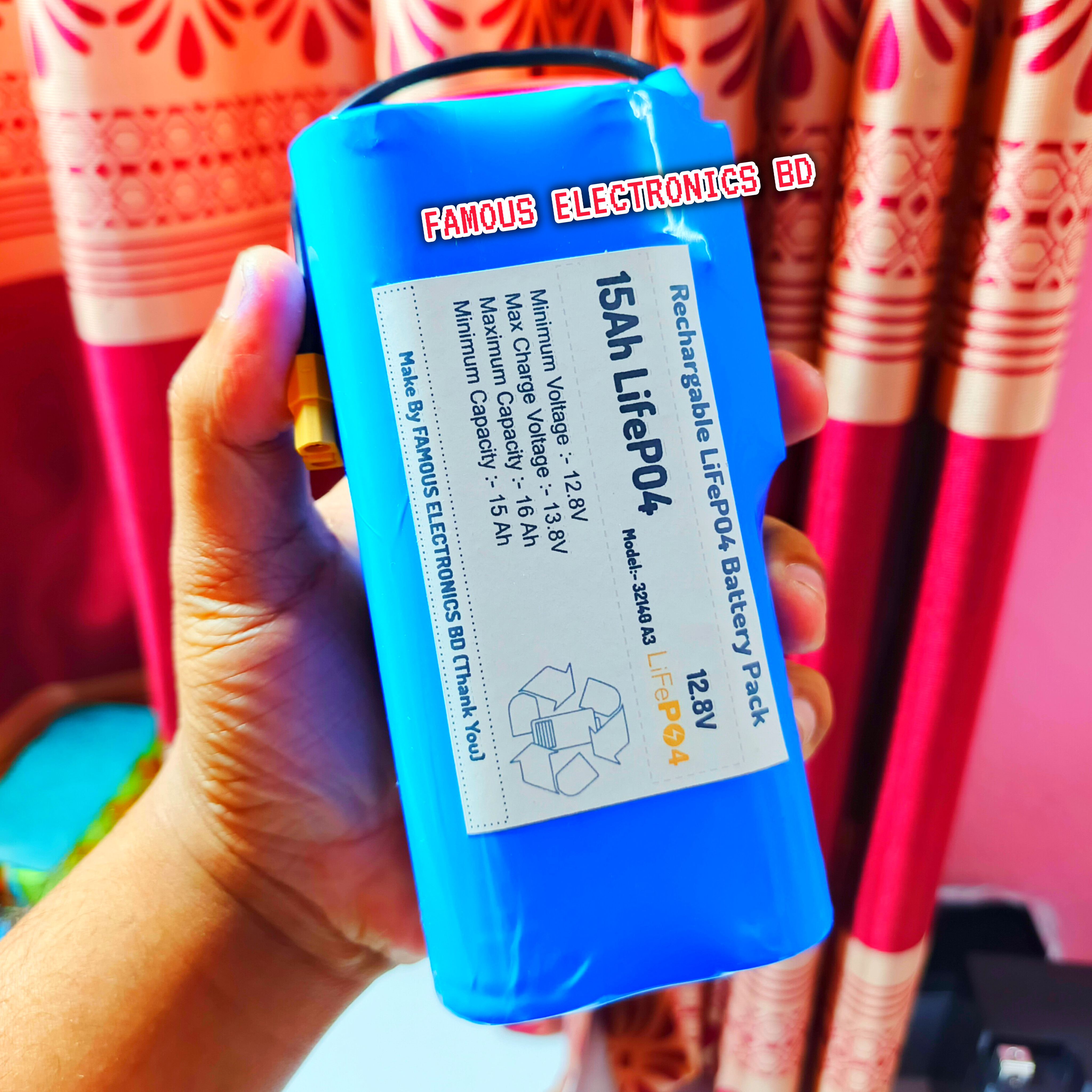 12.8V 15A LiFePO4 Battery Pack_img_5