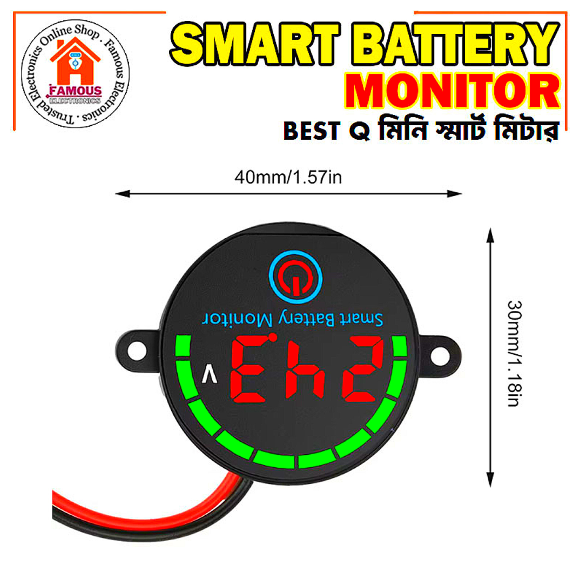 Smart Battery Monitor DC 7–55V Digital Battery Level Indicator With Voltage Display And Alarm Function_img_3