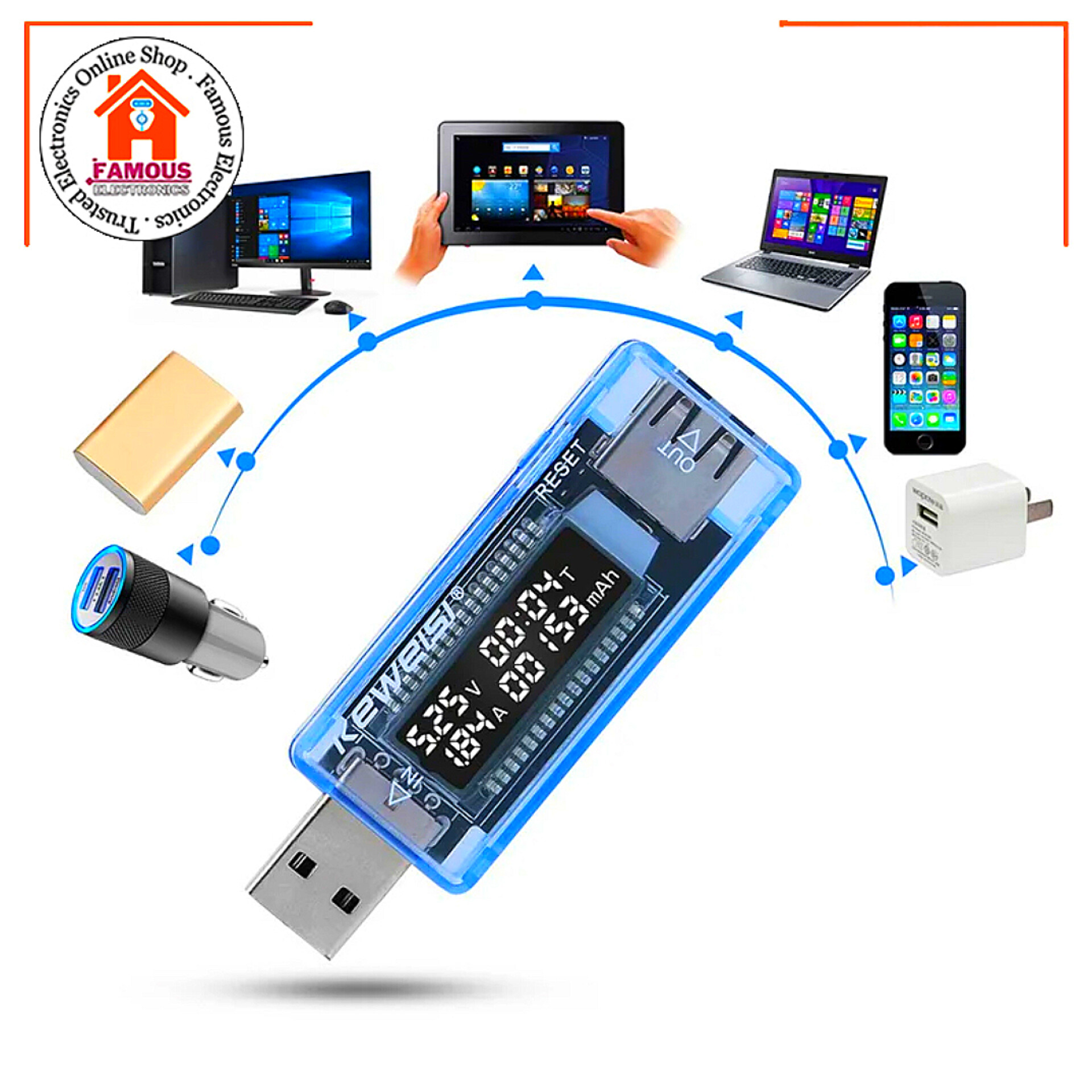 3 in 1 Battery Tester Voltage Current Detector Mobile Power Voltage Current Meter USB Charger Doctor Single Output mAh Test Function_img_2