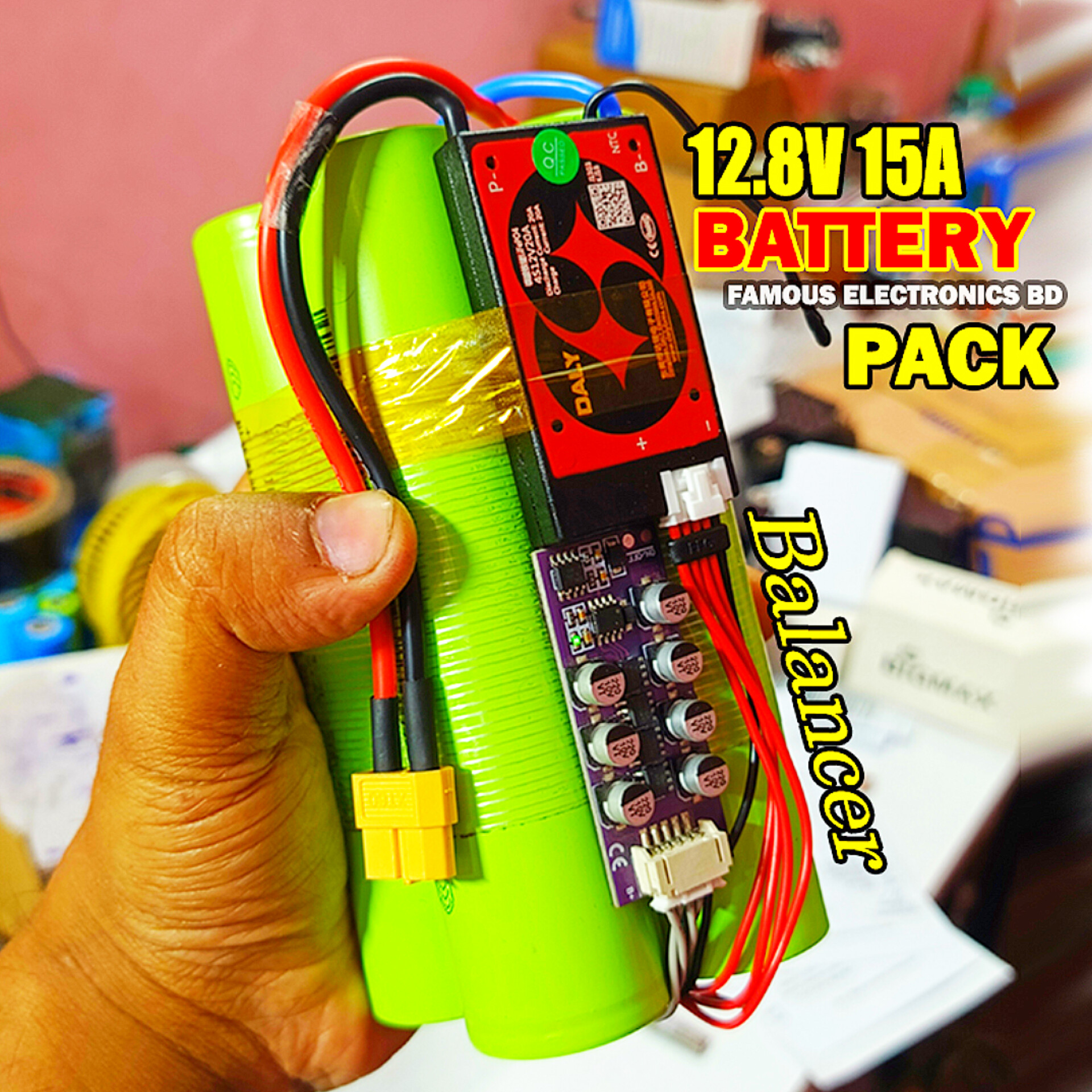 12.8V 15A LiFePO4 Battery Pack