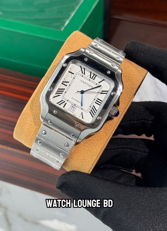 Cartier Santos white dial