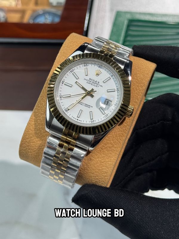 Rolex Datejust two tone white dial
