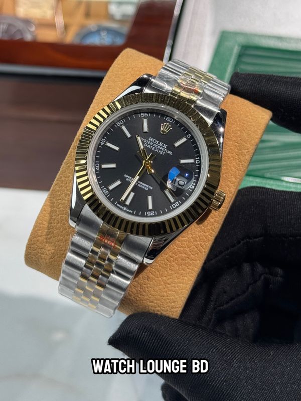 Rolex Datejust two tone black dial