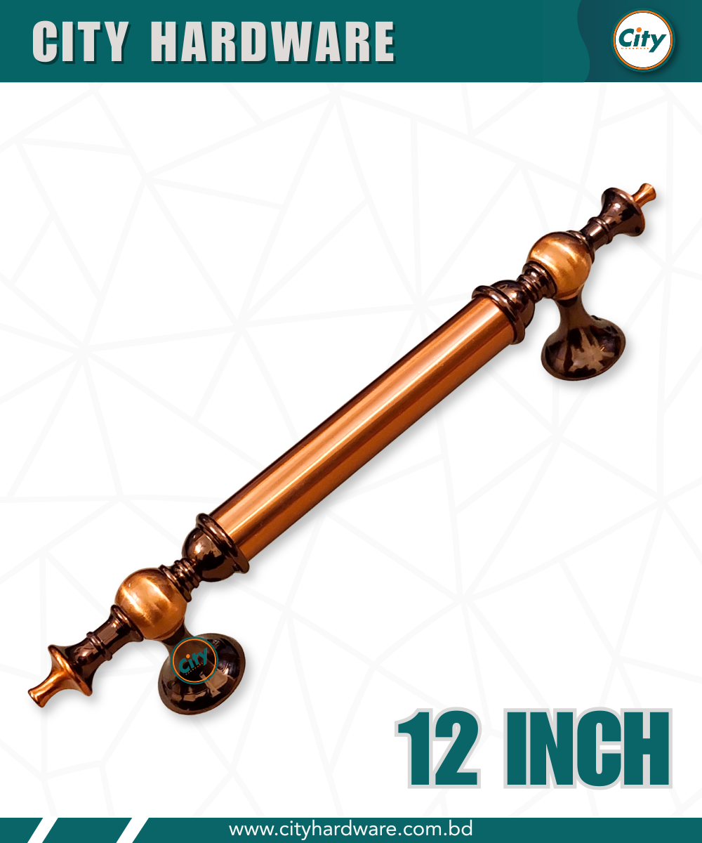 ১২ ইঞ্চি ডোর হ্যান্ডেল অ্যান্টিক পলিশ করা মিনার মডেলের দরোজার হাতল_img_0