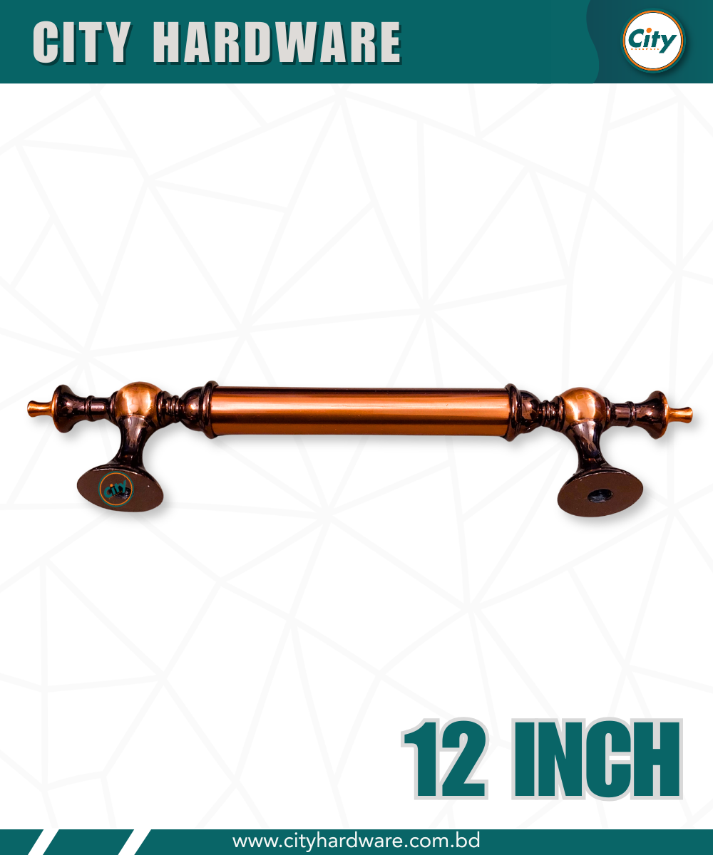 ১২ ইঞ্চি ডোর হ্যান্ডেল অ্যান্টিক পলিশ করা মিনার মডেলের দরোজার হাতল_img_2