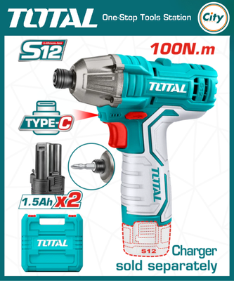 ১২ ভোল্ট লিথিয়াম আয়ন ইমপ্যাক্ট ড্রাইভার TOTAL TOOLS TIRLI1201_img_0