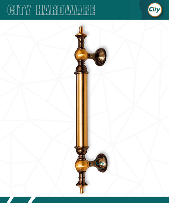 ১২ ইঞ্চি ডোর হ্যান্ডেল অ্যান্টিক ব্রাশ পলিশ করা মিনার মডেলের দরোজার হাতল_img_1