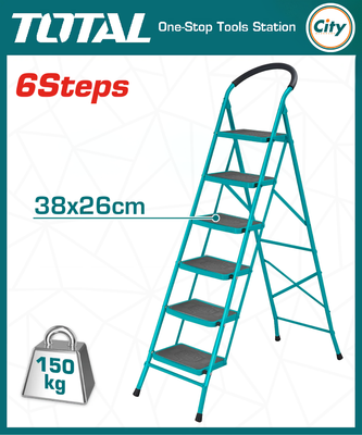 ৬ স্টেপ ষ্টীল ল্যাডার ১৫০ কেজি ধারণ ক্ষমতার TOTAL TOOLS THLAD09061_img_0