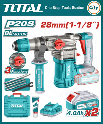 ২০ ভোল্ট লিথিয়াম আয়ন রোটারি হ্যামার ড্রিল মেশিন TOTAL TOOLS TRHLI202882_img_0