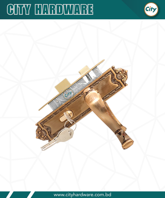 ডোর হ্যান্ডেল লক উচ্চ সুরক্ষা ছোট আকারের হ্যান্ডেল লক ভিতরে দরজার জন্য নব সহ রুমের দরজার লক Door Lock_img_1