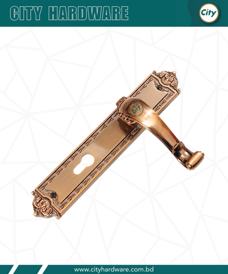 উচ্চ সুরক্ষার হ্যান্ডেল লক মেইন ডোর লক কফি রঙের দরজার লক_img_2