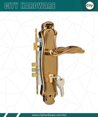 হাই সিকিউরিটি হ্যান্ডেল লক কফি রঙের হেভি মেইন ডোর লক 317CF_img_0