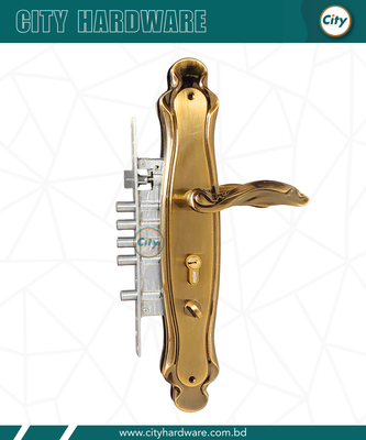 বড় সাইজের হ্যান্ডেল লক হাই সিকিউরিটি কফি রঙের মেইন ডোর লক_img_0