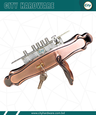 বড় সাইজের হ্যান্ডেল লক হাই সিকিউরিটি অ্যান্টিক রঙের মেইন ডোর লক_img_1