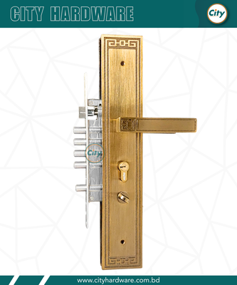 বড় সাইজের হ্যান্ডেল লক হাই সিকিউরিটি কফি রঙের মেইন ডোর লক_img_0