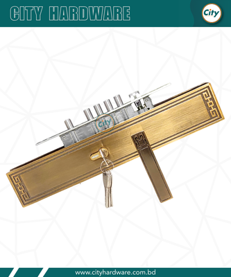 বড় সাইজের হ্যান্ডেল লক হাই সিকিউরিটি কফি রঙের মেইন ডোর লক_img_1