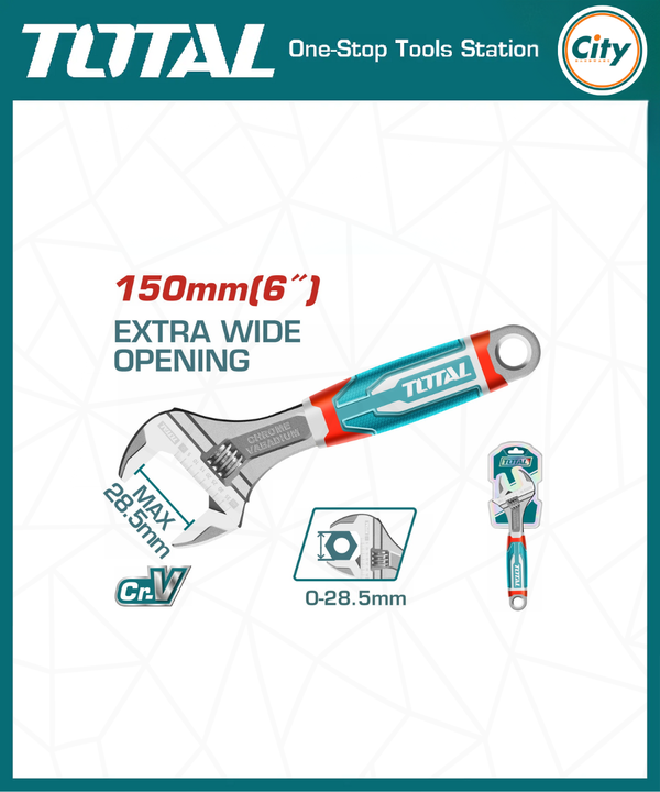 ৬ ইঞ্চি অ্যাডজাস্টেবল রেঞ্চ TOTAL TOOLS THT101066