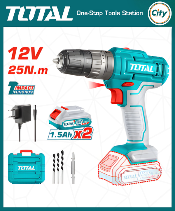 ১২ ভোল্ট লিথিয়াম আয়ন ইমপ্যাক্ট ড্রিল মেশিন TOTAL TOOLS TIDLI1228